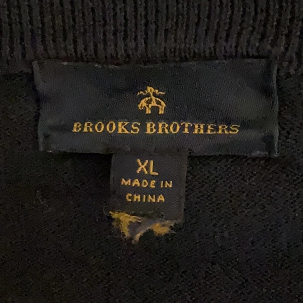 Brooks Brothers Men's Cotton Crewneck Sweater, Size XL, Navy - Picture 6 of 7